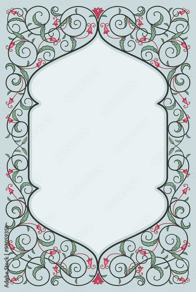 Φωτογραφία Decorative floral art frame in high quality details