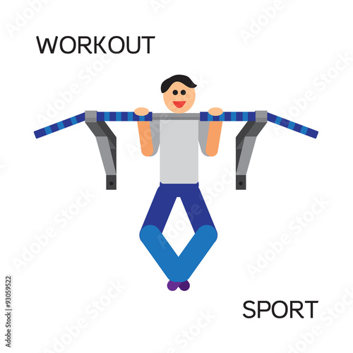 Sportman with sports equipment for street workout