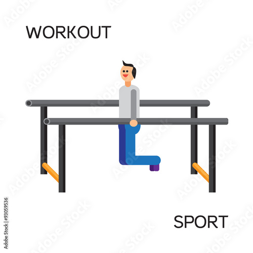 Sportman with sports equipment for street workout
