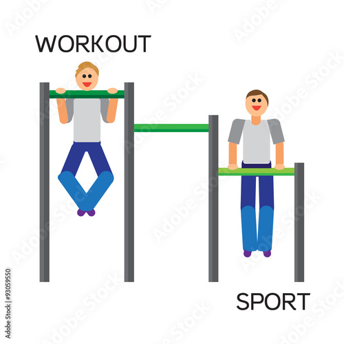 Sportman with sports equipment for street workout