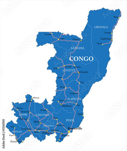 Congo Republic map photo