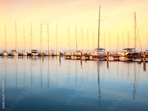 Sailing boats in the marina, lake Balaton © Kavita