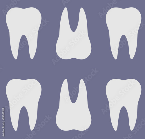 Teeth silhouette pattern.