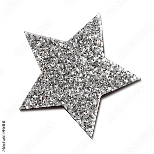 Silberner Glitter Stern