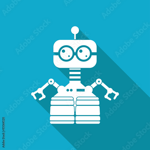 Vector flat color robot toy 
