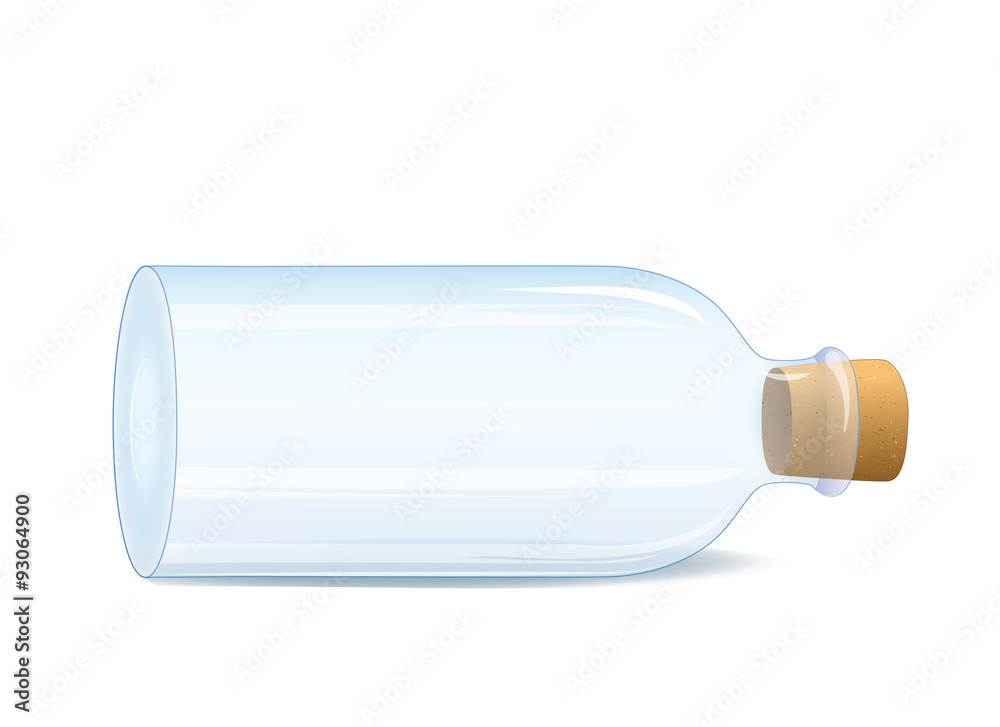 Empty glass bottle with cork
Vector illustration isolated on white background
Empty glass bottle with cork
Vector illustration isolated on white background