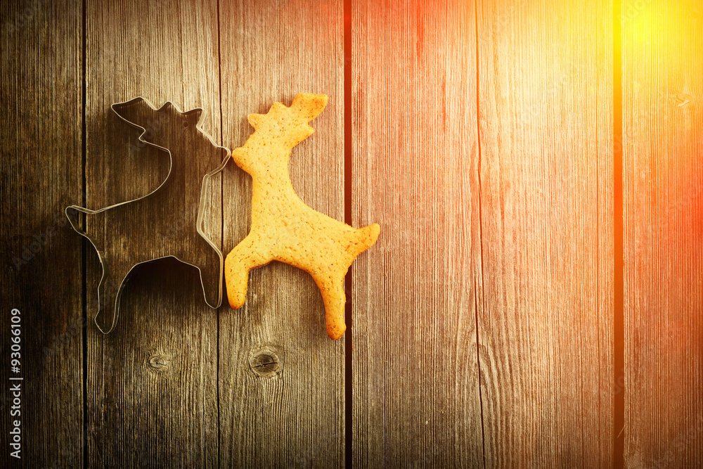 Christmas homemade gingerbread deer cookie Christmas homemade gingerbread deer cookie