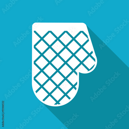 Vector retro flat kitchen glove and potholder 