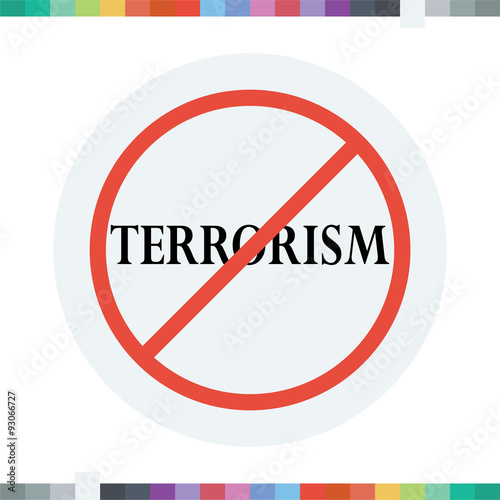 Free Download Stop terrorism icon. - GFXLoad