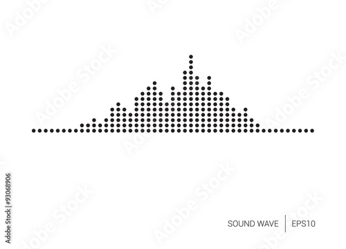Sound Wave Dot Vector