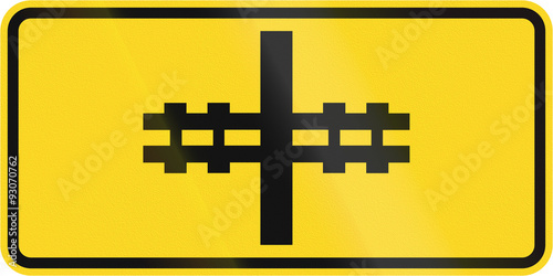 Obraz na plátně Level Crossing Without Barrier in Canada