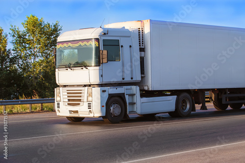 truck goes on highway