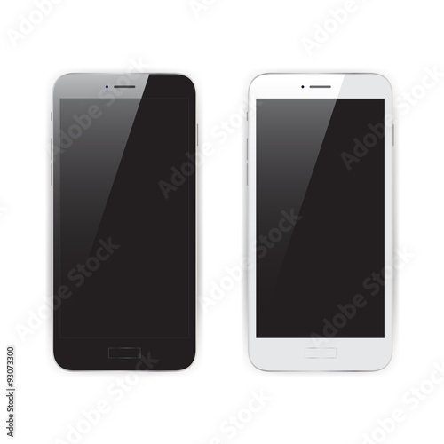 Black & White Phones Vector