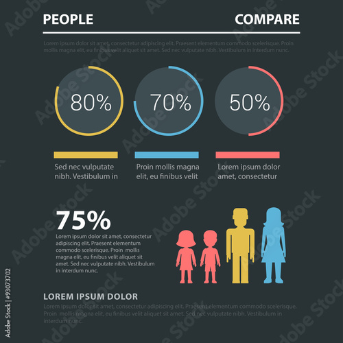 Gender family parenting relations social flat vector infographic