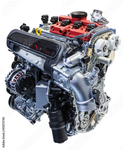 Five cylinder car engine photo