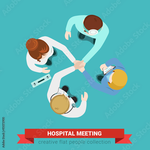 Hospital medical handshake team medicine doctor patient nurse