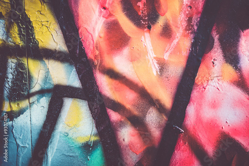 Vibrant abstract graffiti colors