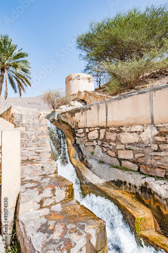Falaj Al-Khatmeen in Nizwa, Oman. It has led to its designation as a UNESCO World Heritage Site in 2006. photo