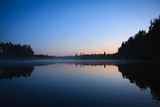 Calm lake scape at summer night