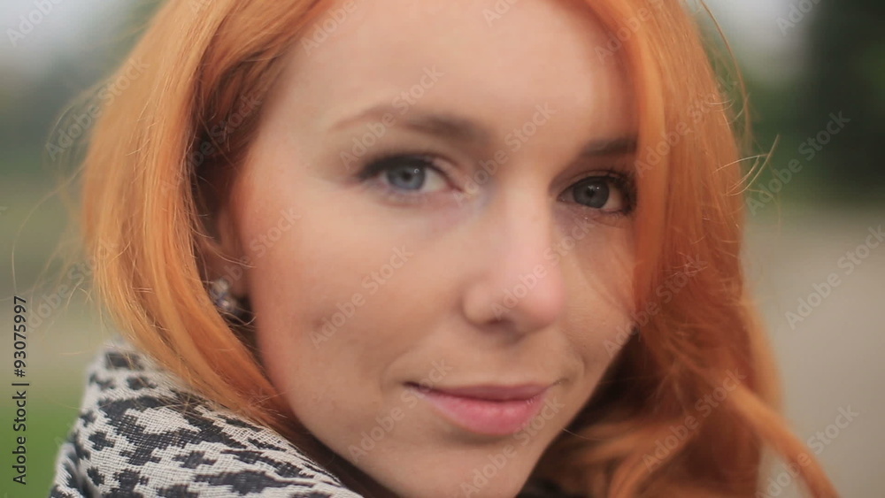 Young woman with red hair Young woman with red hair