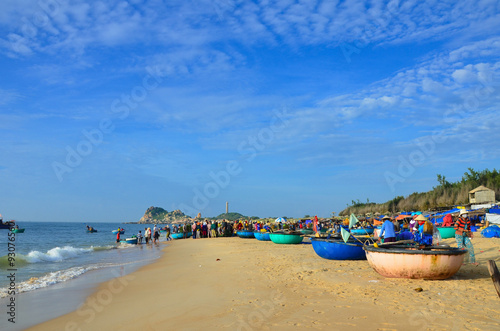 vietnamese fishing village in Ke Ga, Mui Ne, Vietnam 