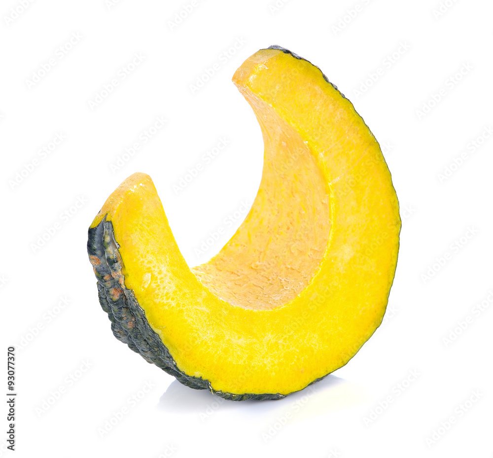 Pumpkin slices on white background Pumpkin slices on white background