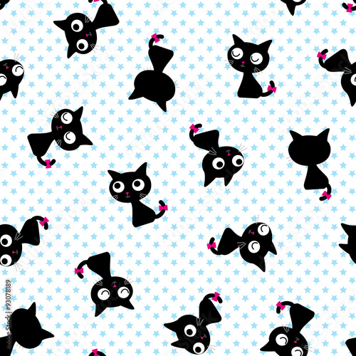 可愛いネコをパターンに