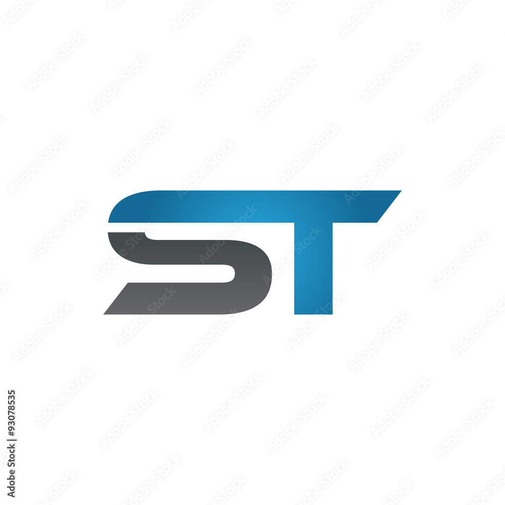 ST company linked letter logo blue ST company linked letter logo blue