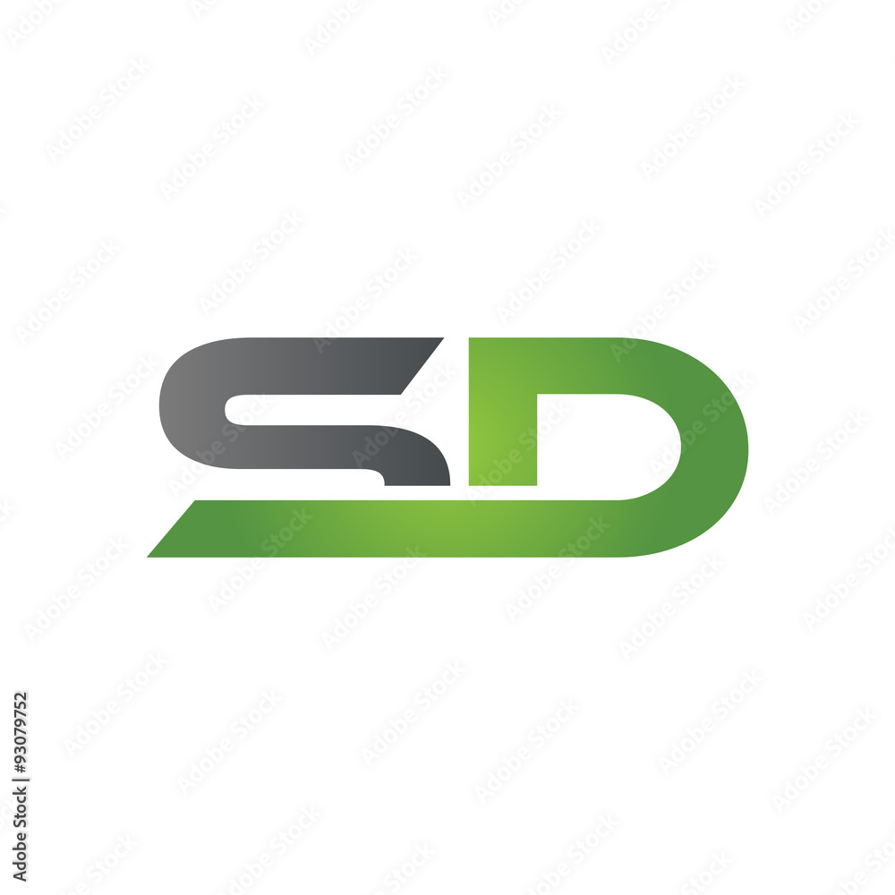 SD company linked letter logo green SD company linked letter logo green