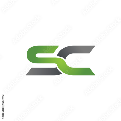 SC company linked letter logo green