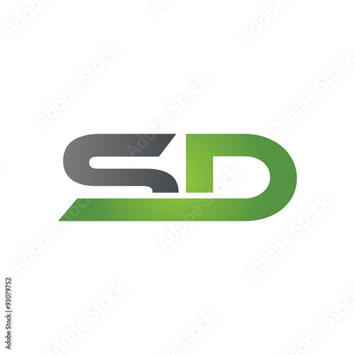 SD company linked letter logo green