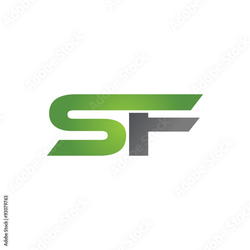 SF company linked letter logo green