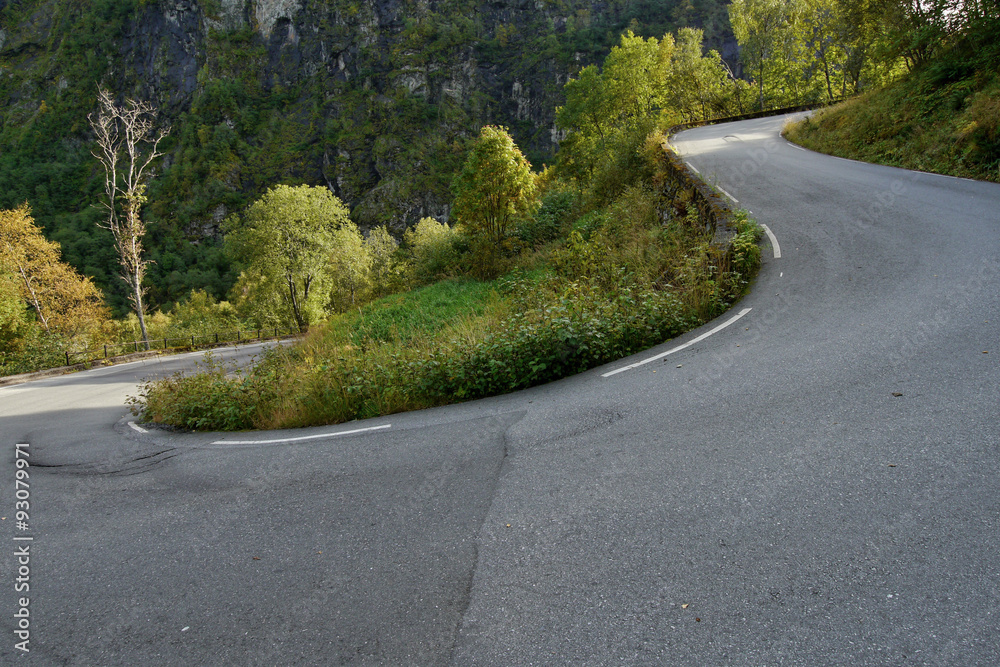 Obraz premium Mountain road - serpentine. Norway