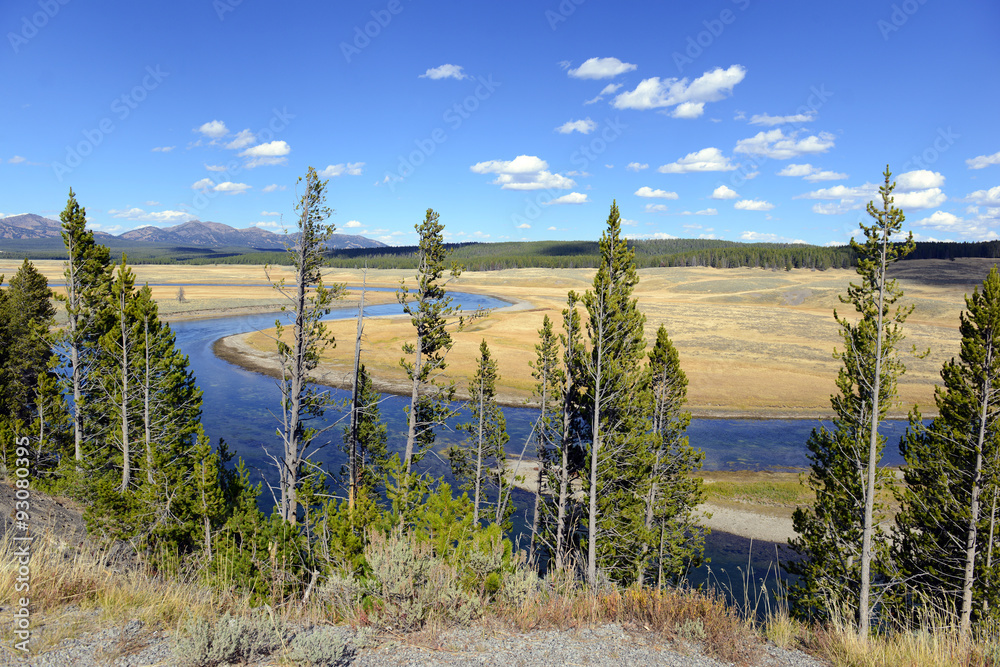 Hayden Valley and the Yellowstone River, Yellowstone National Park, Wyoming, USA