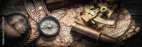 Obraz vintage morskie martwa natura