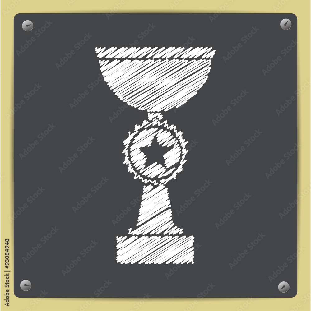 Vector flat trophy 