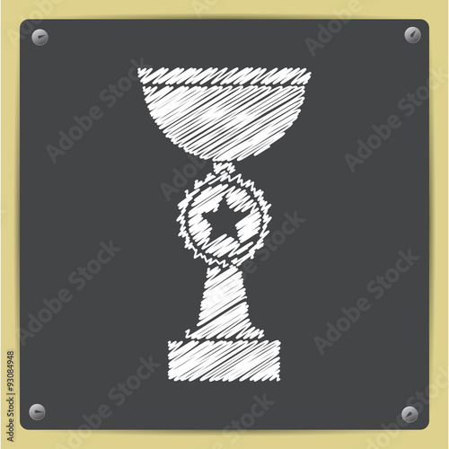 Vector flat trophy 