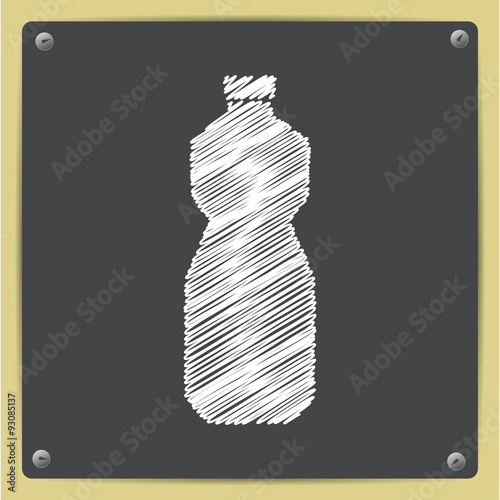 Vector flat sunflower oil bottle 