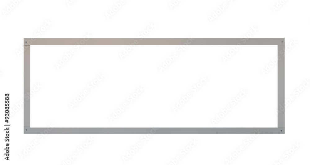 Blank grey metal billboard frame isolated on white background Blank grey metal billboard frame isolated on white background