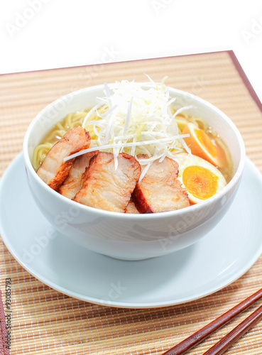 Traditional Japanese food ramen , Egg noodle soup