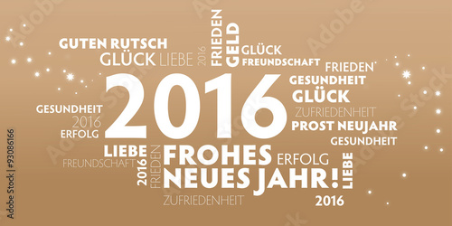 2016_Neujahrsgruss gold - Wünsche auf deutsch