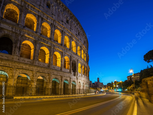 Night scene at Colosseum - Rome - Italy © Noppasinw