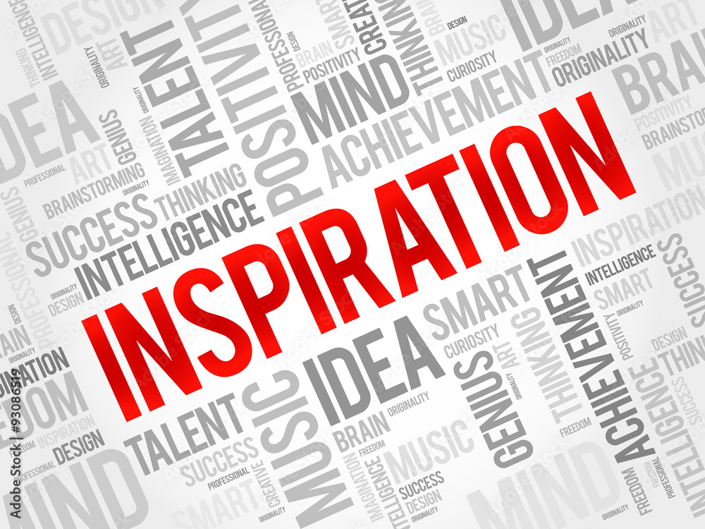 Inspiration word cloud, business concept