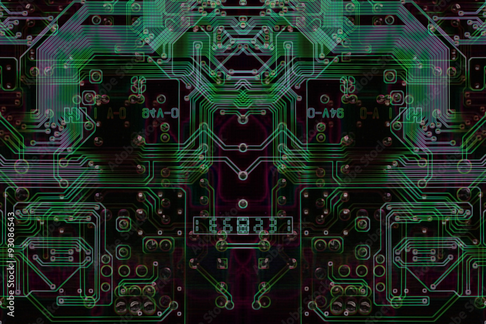 Fototapeta premium Microelectronics computer chip background