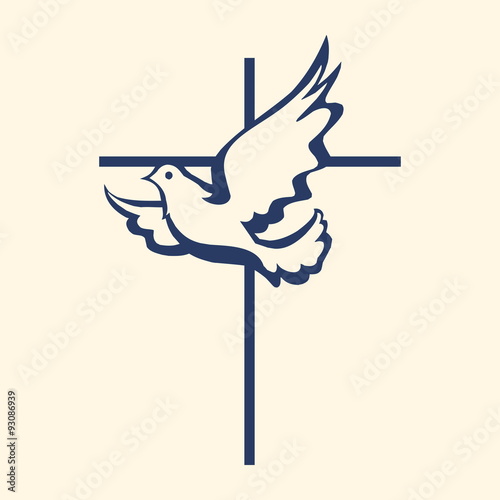 Church logo. Cross and dove