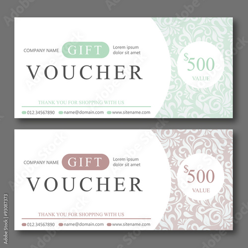 Voucher design template.