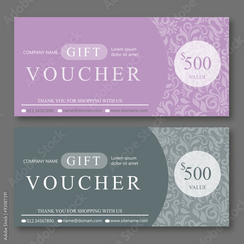 Voucher design template.