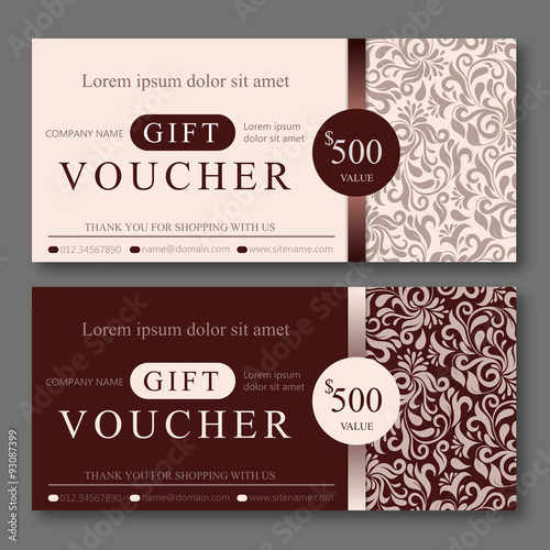 Voucher design template.