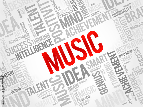 Music word cloud, business concept #93087582