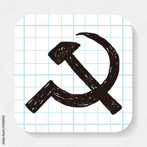 sickle hammer doodle